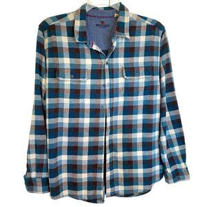 Woolrich Men’s Flannel Shirt XL Plaid Long Sleeve Button Front Casual Outdoors